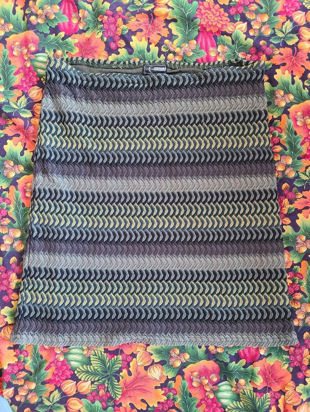 90s Y2K LunaChix Knit Skirt Made in USA Size L Whimsy Hippie Boho